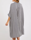 Luna Dress /  Navy White Stripe