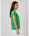 Cuff Sleeve Tee Shirt / Green