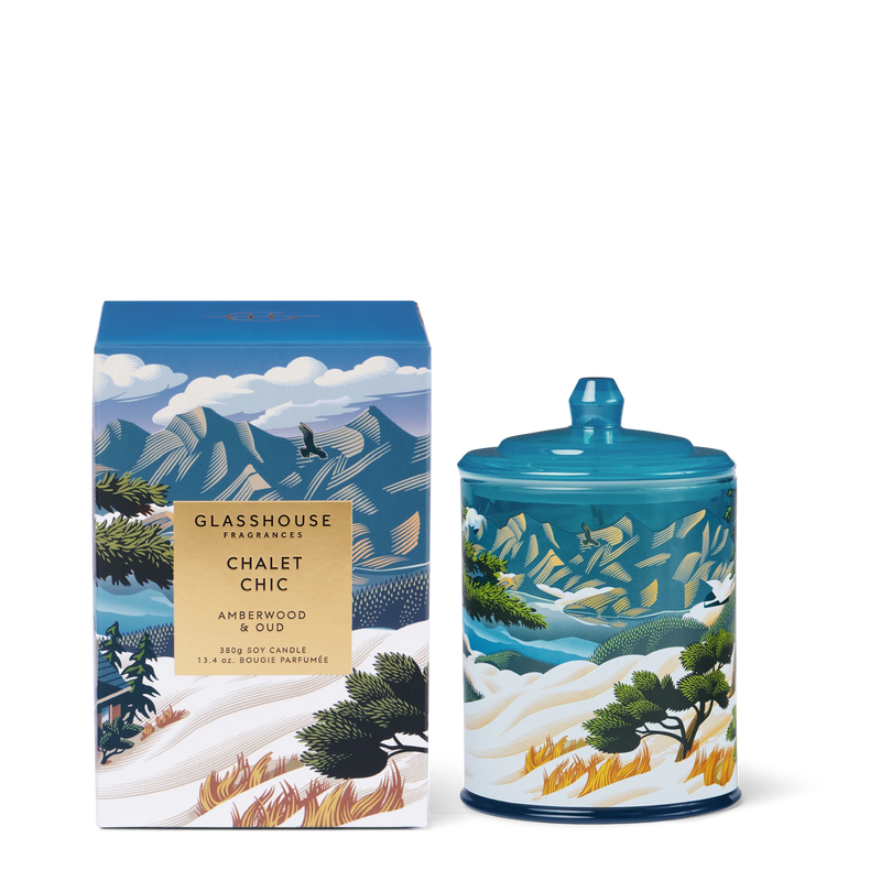 380g Candle - Chalet Chic - TABAC BLOSSOM & AMBERWOOD