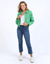 Hazel Denim Jacket / Green Briar