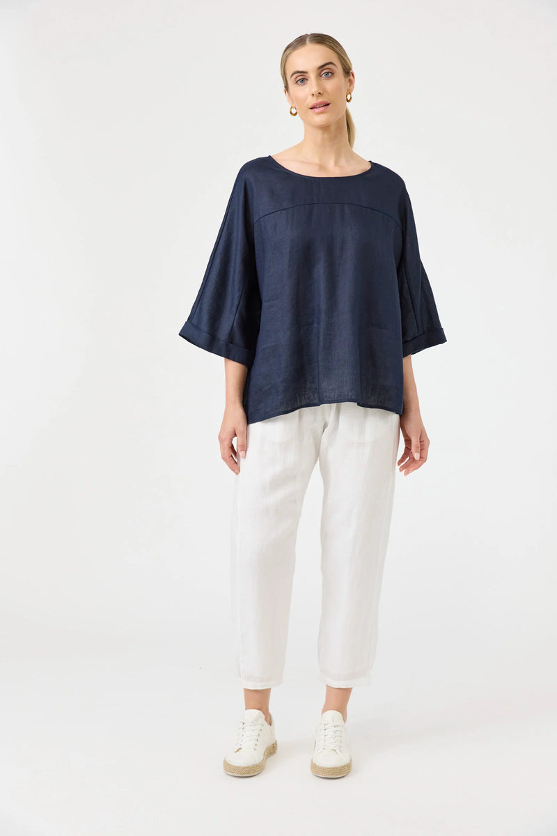 Studio Relaxed Top / Navy