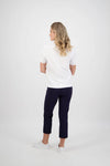 Roam Crop in Faille - Navy