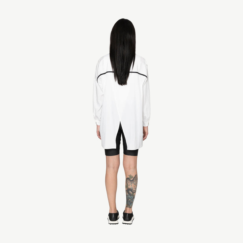 Idris Shirt / White + Black Trim