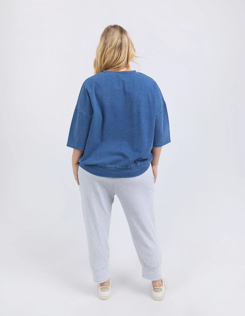 Mazie Sweat / Denim Look