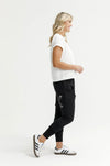 Apartment Pants Winter Weight  - Black w White X Outline