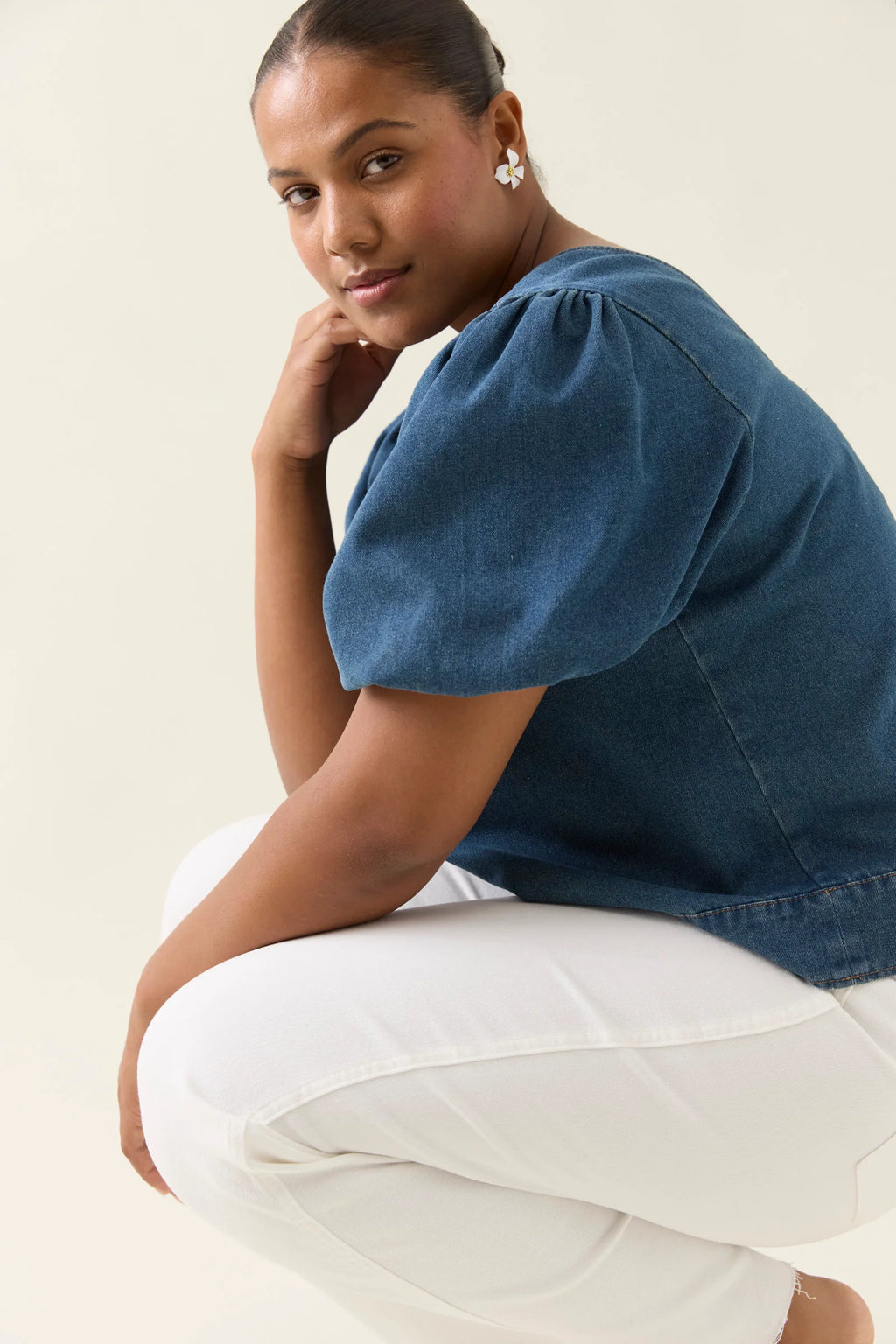 Sofie Denim Top - Drift