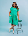 Sunset Hour Solid Dress / Gumdrop Green