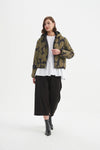 Reversible Print Puffer Jacket - Moss/Black Blot Print