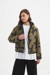 Reversible Print Puffer Jacket - Moss/Black Blot Print