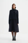 Zip Collar Cardigan - Navy
