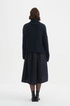Zip Collar Cardigan - Navy