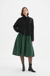 Zip Collar Cardigan - Black