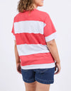 Bold Stripe Tee / Cayenne & White Stripe