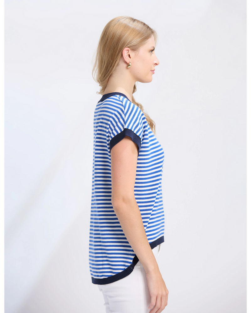 Laneway Top / Cobalt Stripe