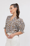 Relaxed Butterfly Top / Latte Leopard