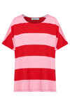 Jardin Stripe TShirt - Garnet