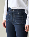 Wide Leg Ankle Grazer Jean / Ink Denim