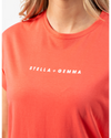 Cuff Sleeve Tee Shirt / Coral S+ G Logo