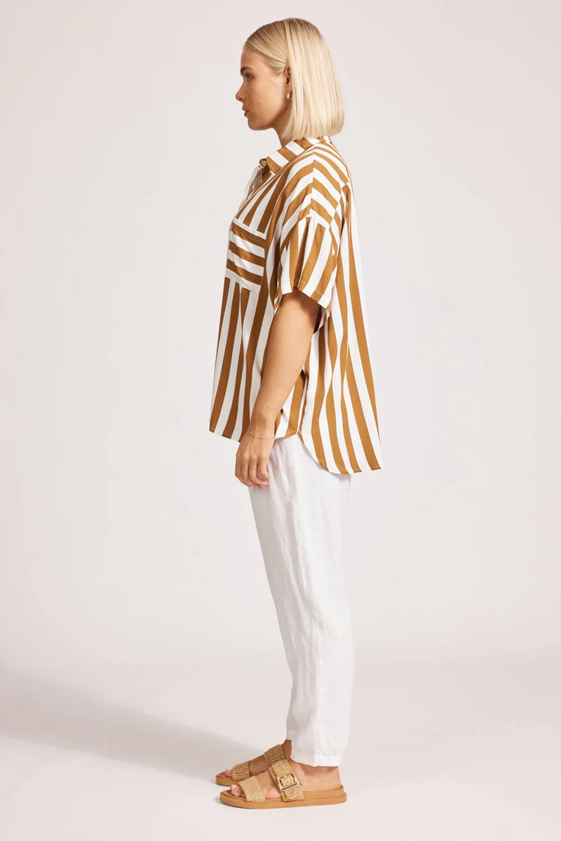 Treville Stripe Shirt - Caramel