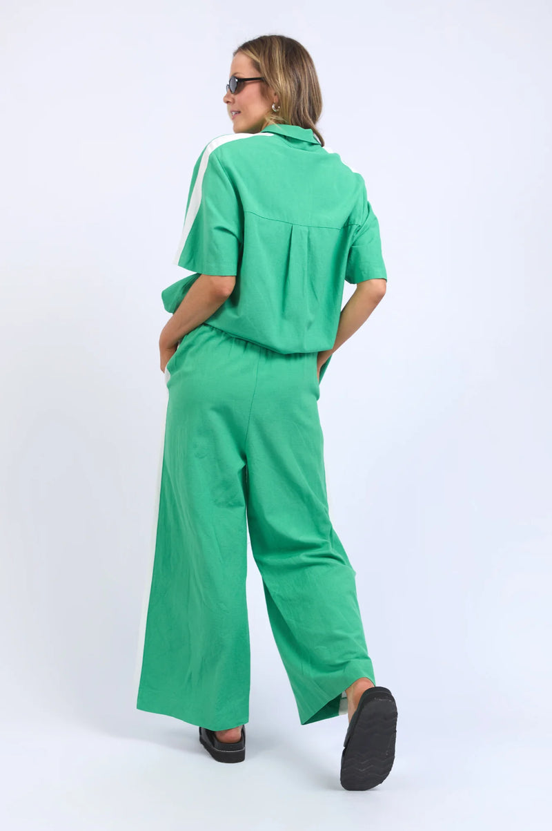 Frances Stripe Pant - Green Briar