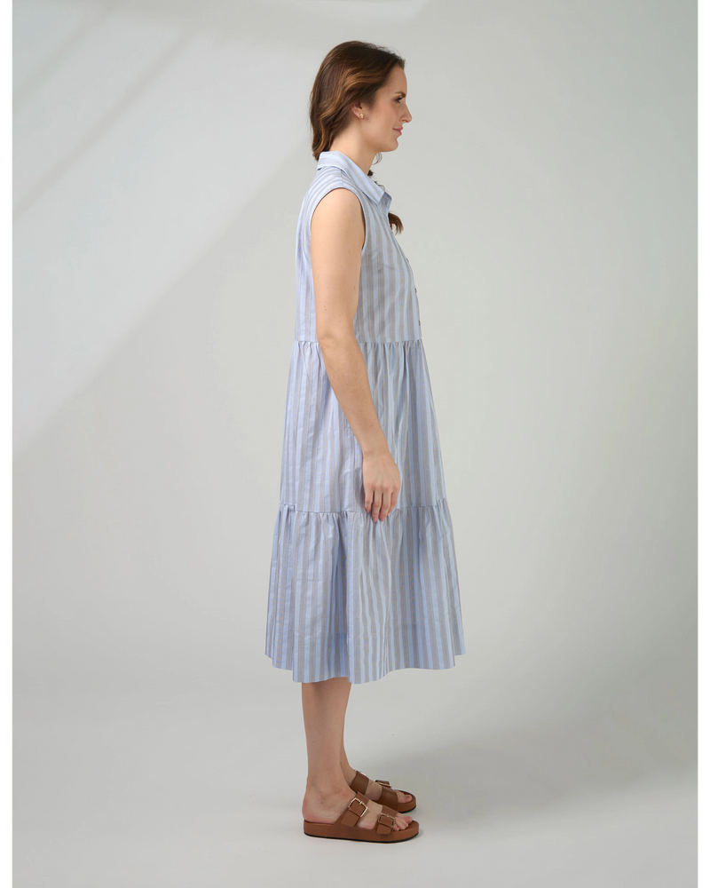 Ellie Dress - Sand Stripe