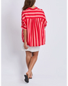 Palermo Stripe Shirt / Poppy