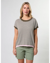 Laneway Top / Khaki & White