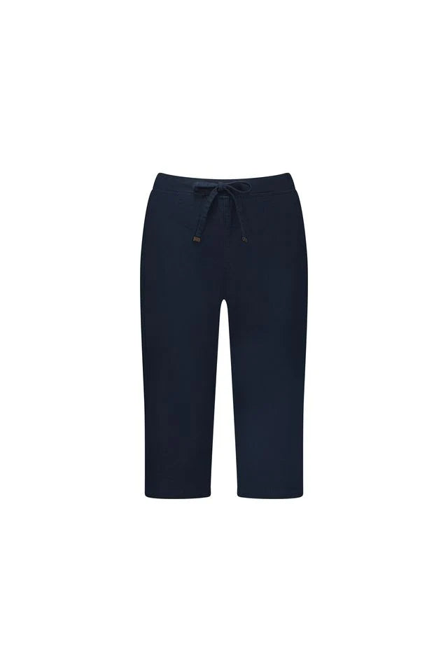 Below Knee Skinny Leg Elastic Waist Pant - Ink