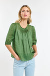 Ariel Pintuck Top / Kelly Green