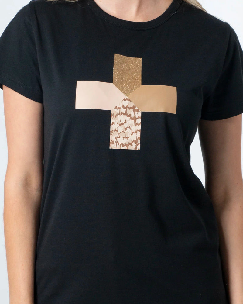 T-Shirt Birds of a Feather Cross - Black