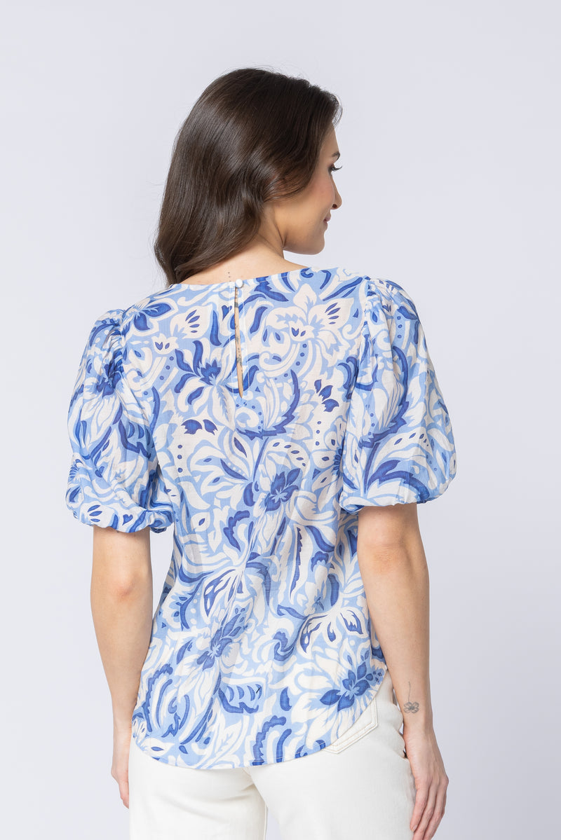 Relaxed Carefree Top / Blue Whisper