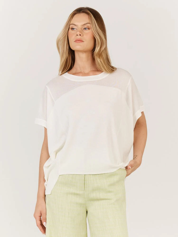 Corsica Knit Top / White