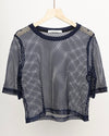 Arrow Mesh Top - Black