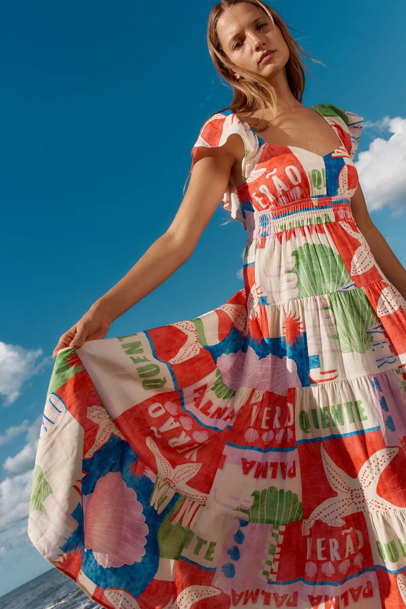 Sadie Dress / Seashell Print