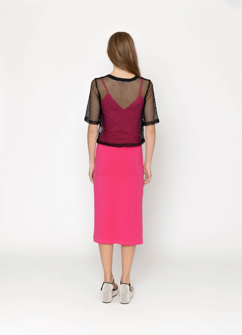 Arrow Mesh Top - Black