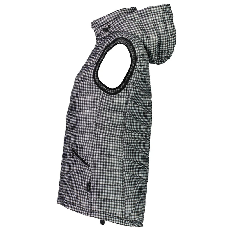 Mary Claire Packable Down Vest /  Gingham