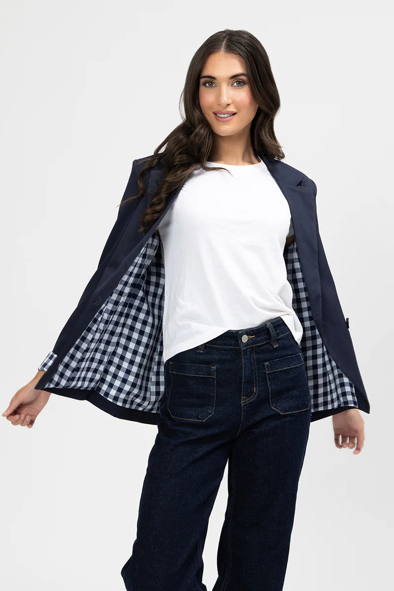 Georgie Blazer - Navy Check