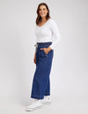 Greta Wide Leg Pant /  Dark Blue Wash