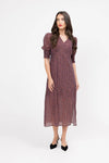 Florence Dress / Merlot Jaquard Stripe