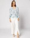 Bloom Blouse - Blue Damask