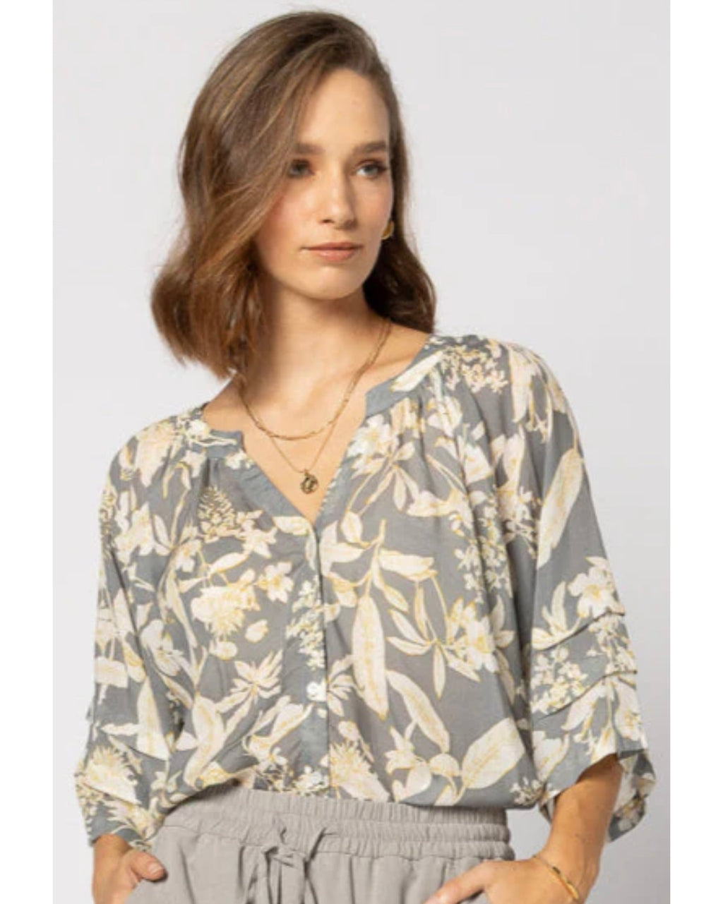 Frond Blouse - Dusk Floral