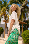 Haiti Tie Knit Top - White