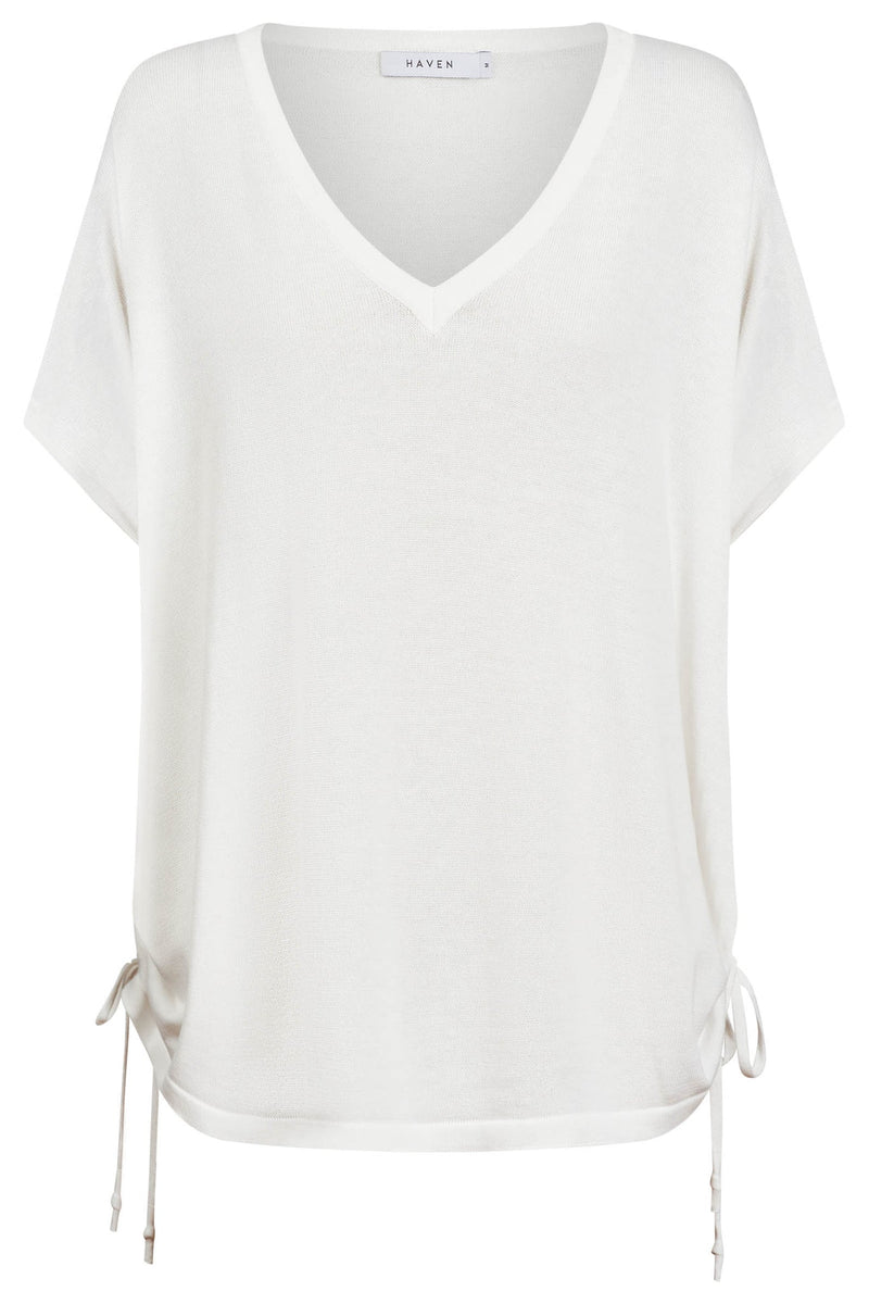 Haiti Tie Knit Top - White