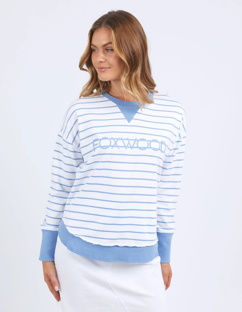 Simplified Crew - Blue/White Stripe