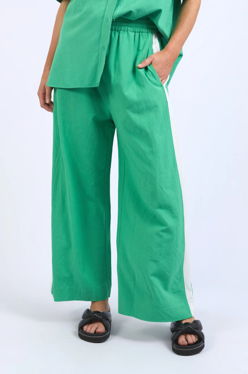 Frances Stripe Pant - Green Briar