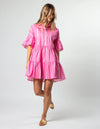 Catalina Dress / Bubblegum Stripe