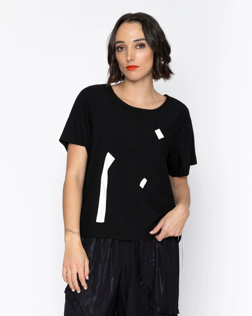 Dallas Top / Black + White Trim