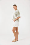 Studio Stripe Tshirt - Olive