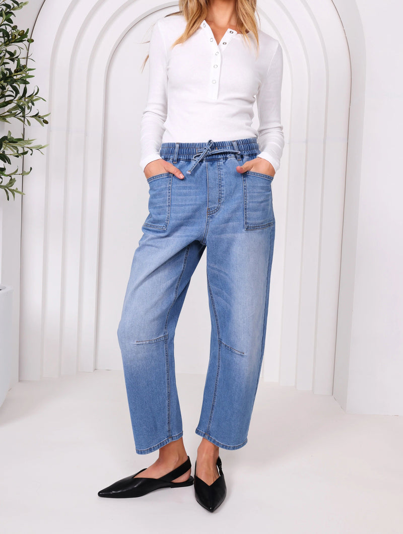 Leo Barrel Jeans / Blue