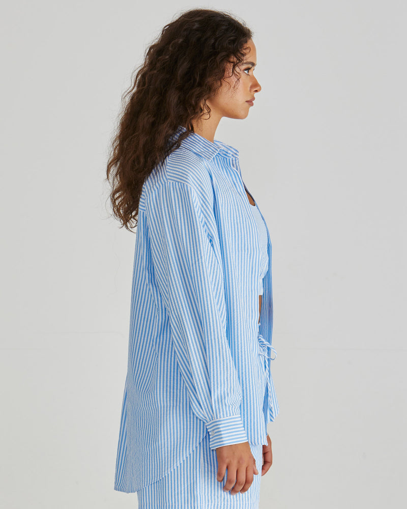 Alani Shirt / Blue White Stripe